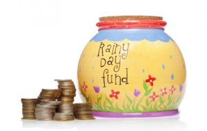 Young homeowner saving funds for a Rainy day